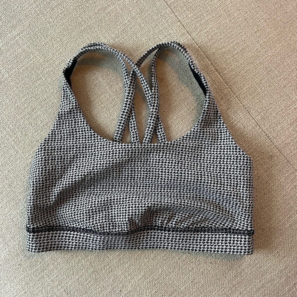 Energy bra size 6 lululemon houndstooth limited pattern!